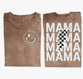 Smiley MAMA checkered shirt