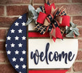 Welcome (4th of July theme) door sign