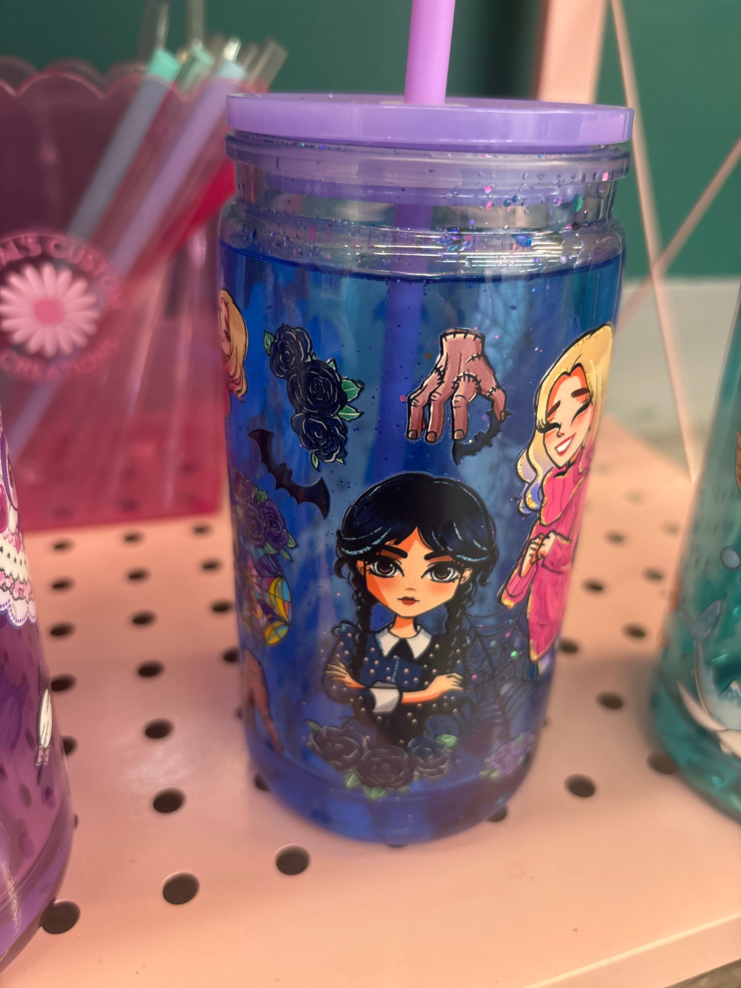 16oz Wednesday Snowglobe cup