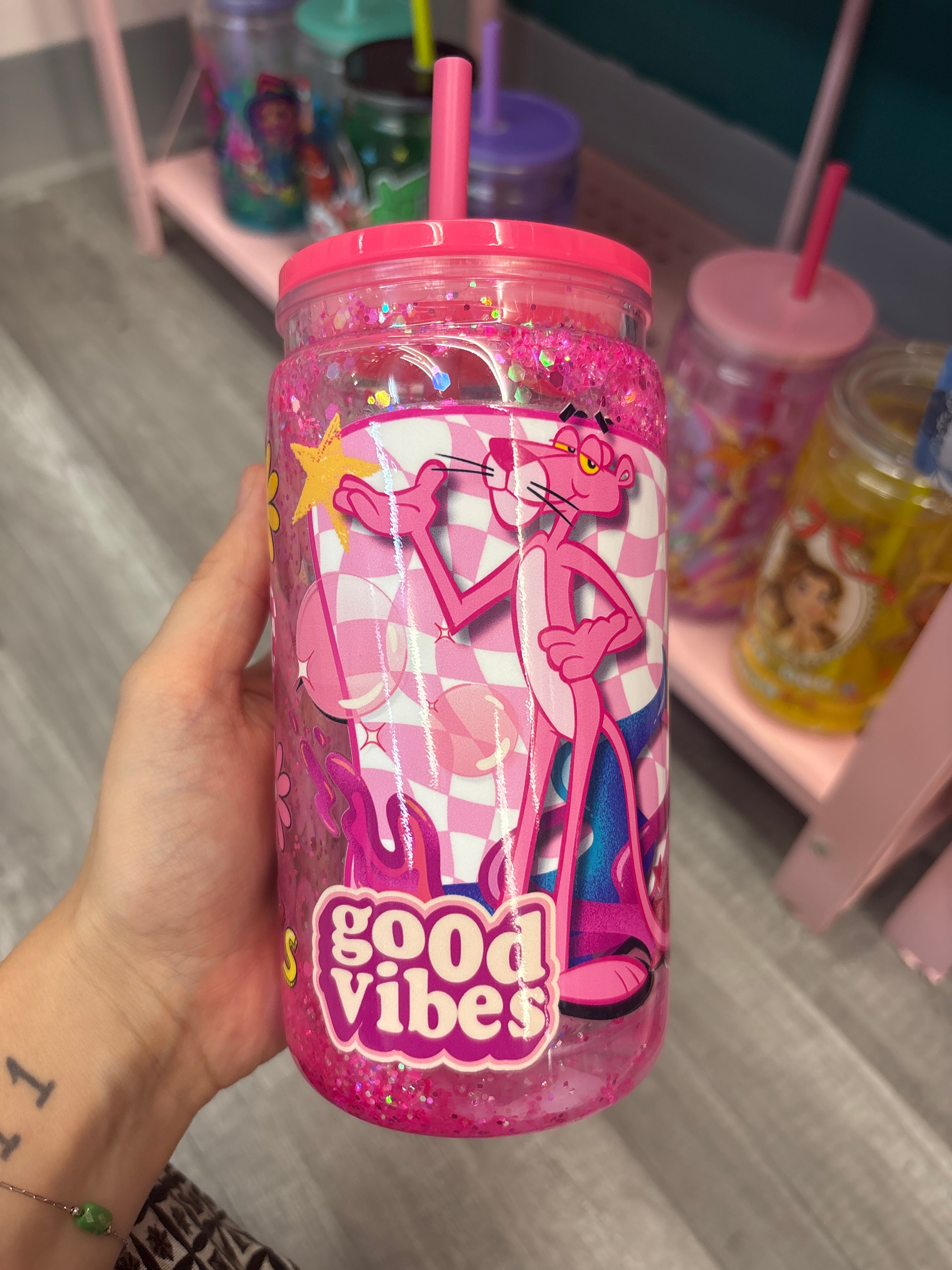 16oz good vibes snowglobe