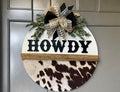 Howdy door sign