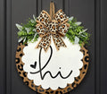 Hi cheetah door sign