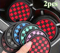 2pc Checkered car coasters