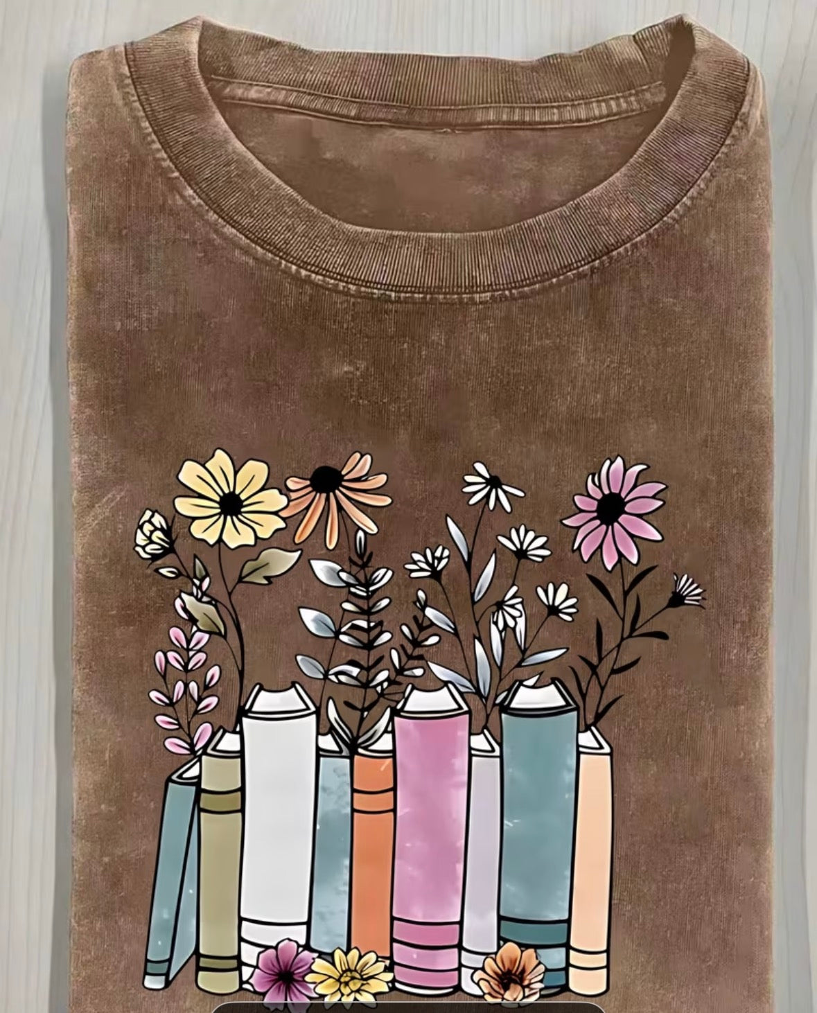 Book vase flower shirt